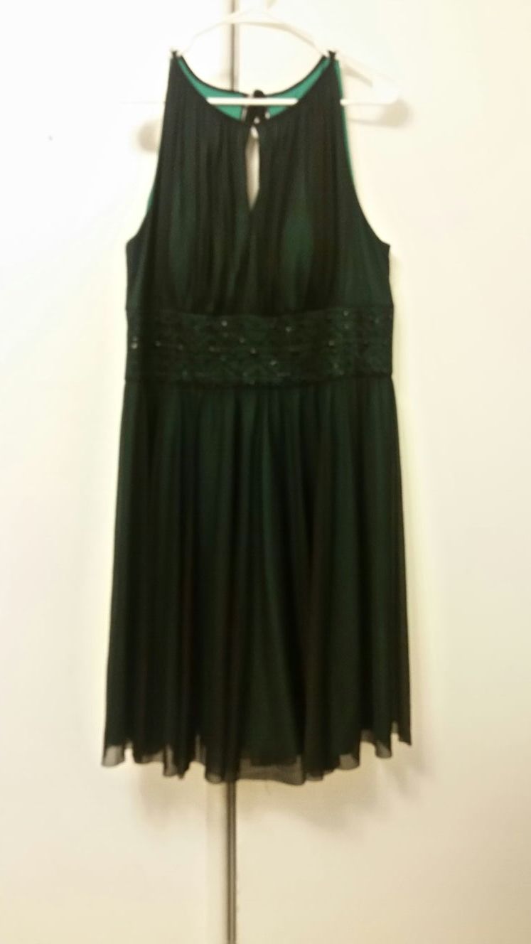 Green and Black dress