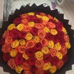 bouquet 100 roses 