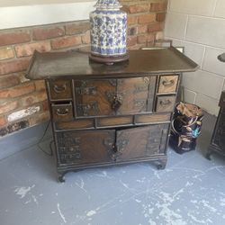 Pair Of Korean Side Tables Wedding Trunks 