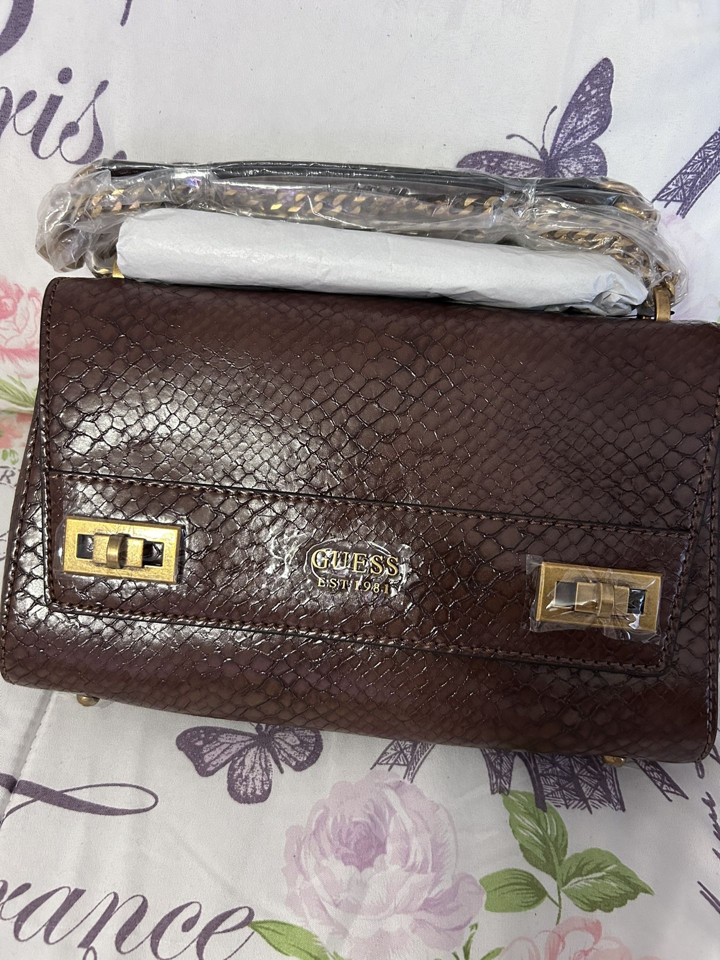 Guess Snake Skin Leather Bag