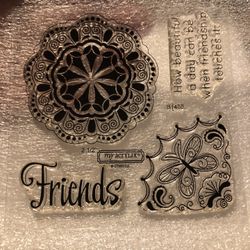 Close To My Heart Beautiful Friendship Fair Acrylic Stamp New In Package