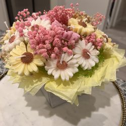 Scented Soy Wax Flower Bouquet 