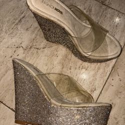 Fashion Nova Rhinestone Wedges