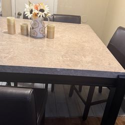 Marble Table set of 6