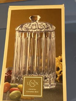 Lenox Crystal Canister jar. NEW