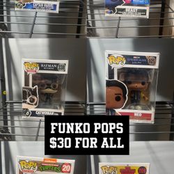 6 funko pops for $30
