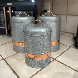 Set Of 3 Better Homes & Gardens Kitchen Canisters 