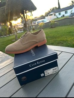 Men's Club Room Shiloh Buck Oxfords (Taupe) - Size 9.5 - W/ Box