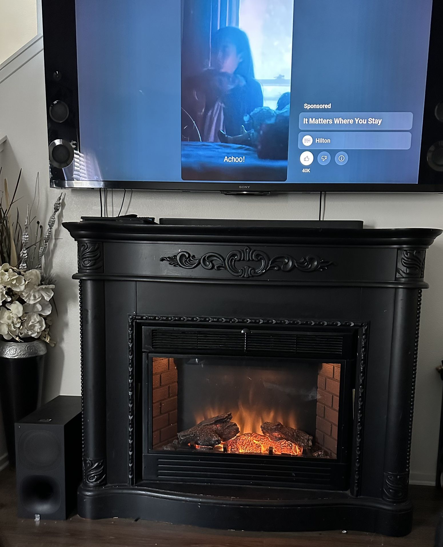 Big Beautiful Electric Fireplace