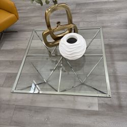 Square Coffee Table, Clear Glass