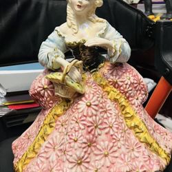 Capodimonte Porcelain Woman 12” Tall