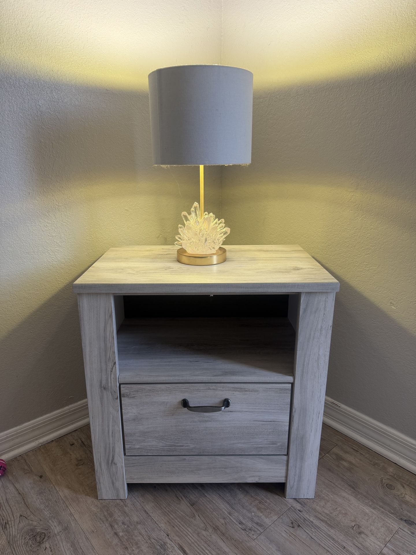 Nightstand and lamp