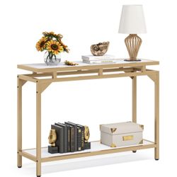All New 40” Table Entryway Table With 2 Tiers Storage Shelf