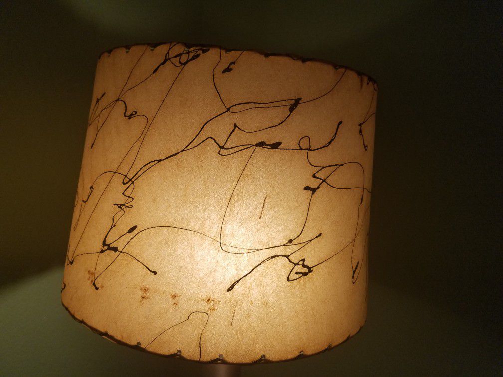 Faux calf - skin table lamp shade