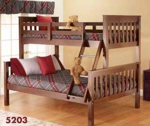 Brand new in box Java color twin over full wooden bunk bed