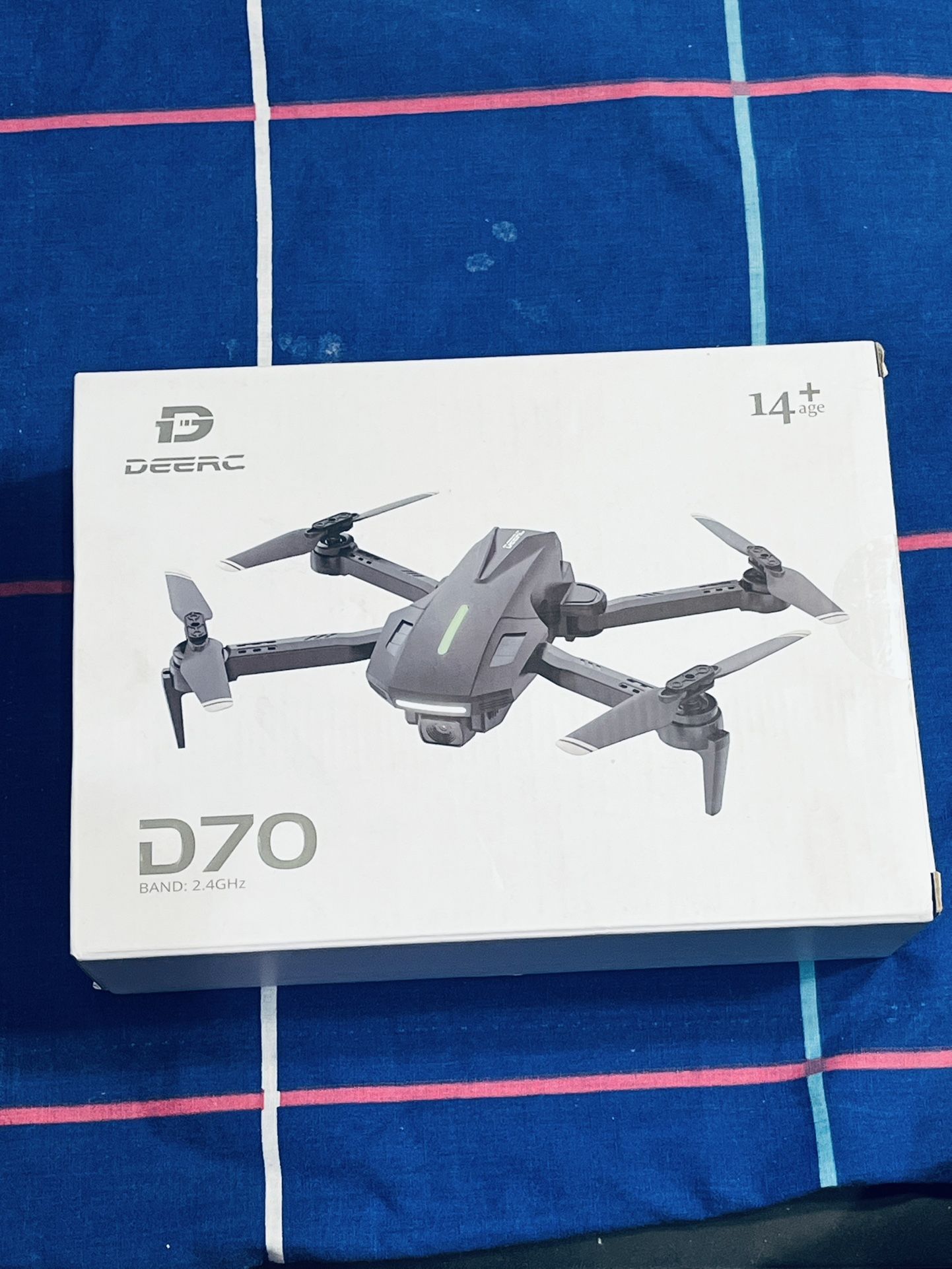 Brand new and sealed DEERC D70 Drone with Camera for Adults and Kids, 720P WIFI FPV RC Quadcopter with Real-Time Transmission, Altitude Hold, All Func
