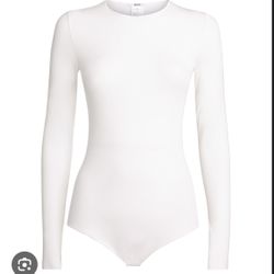 Wolford Chicago Bodysuit White Large NIB