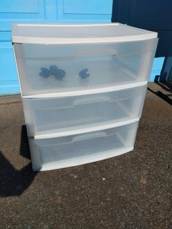 Sterilite 3-Drawer Wide Storage Cart