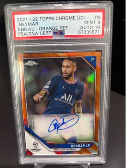 2021 Topps Chrome Neymar Jr Auto /25 PSA 9 Auto 10