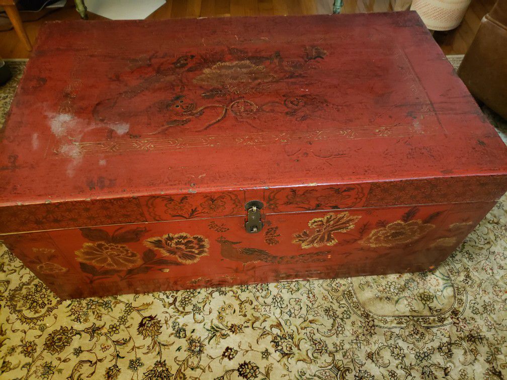 Antique chest from China (used as coffee table)