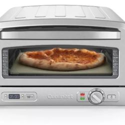 New Cuisinart Indoor Pizza Oven CPZ-120, 12” Pizza, Stainless Steel, 5 Min Cook Time
