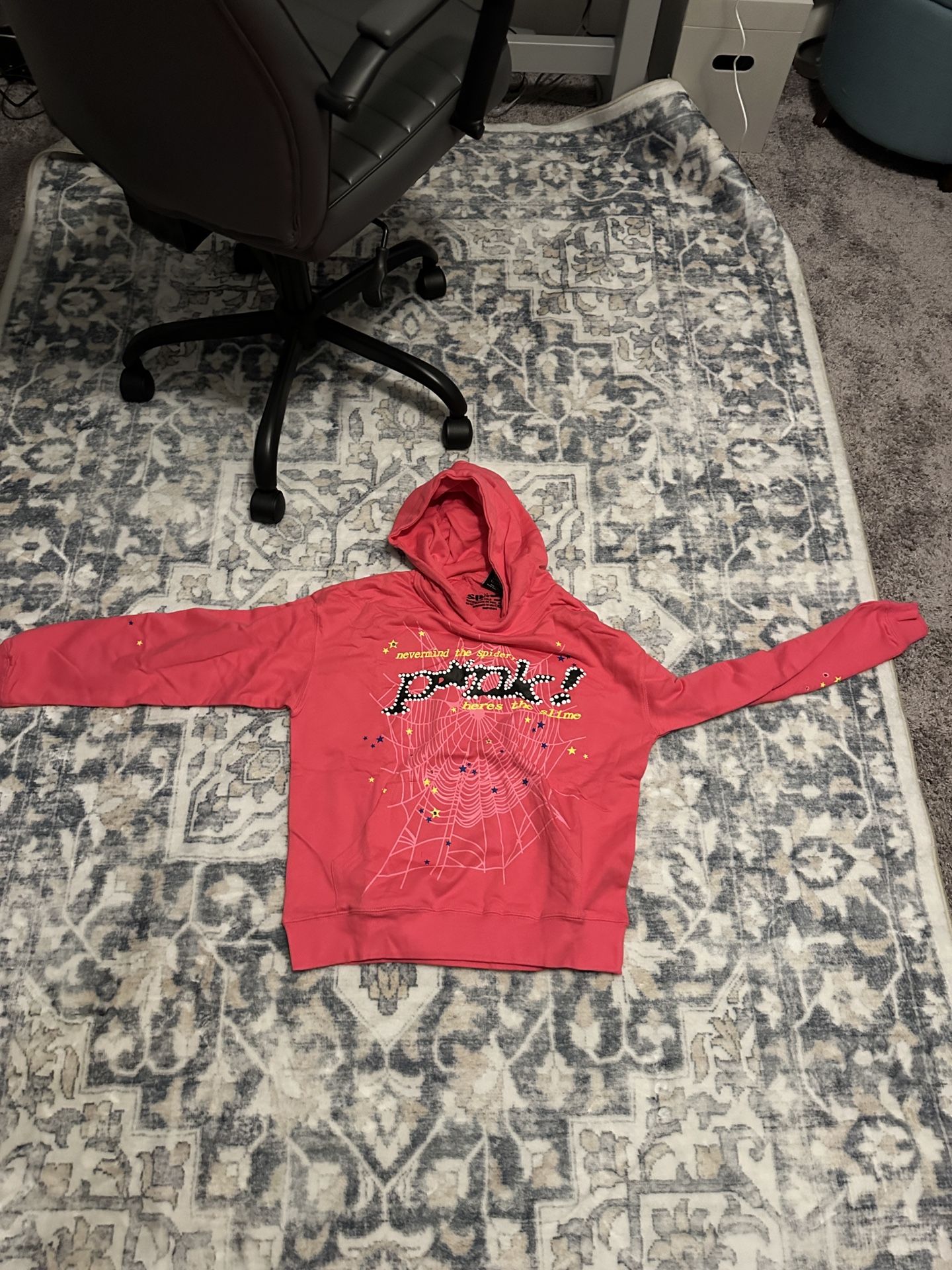 Pink Spider/Sp5der Hoodie Size S