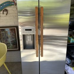 Kenmore French Door Refrigerator With Custom Walnut Handles