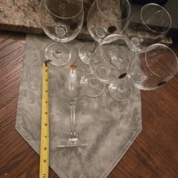 Six Beautiful Crystal Glasses