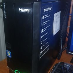 Windows 7 PRO Emachine - Amd Radeon Gpu Cpu -4gbDDR3 -500gb Hdd- Gigabit -HDMI -DVD