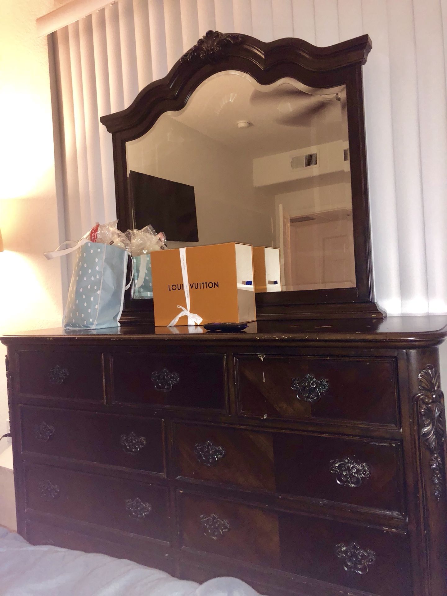 brown dresser