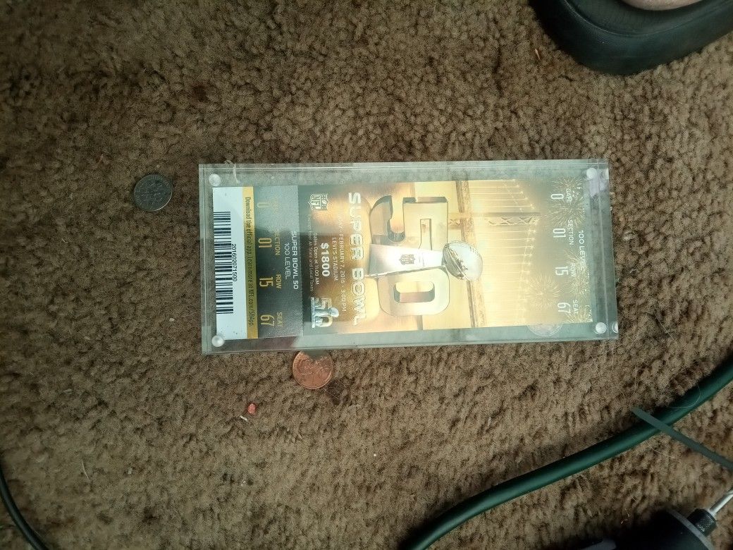 Super Bowl 50 Ticket Stub