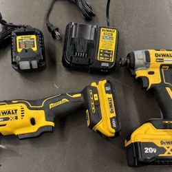 DeWalt 20v impact drill w 8Ah batt and oscillating tool w batt 2 chargers no trades not sold separate pick up in Tacoma FIRM PRICE