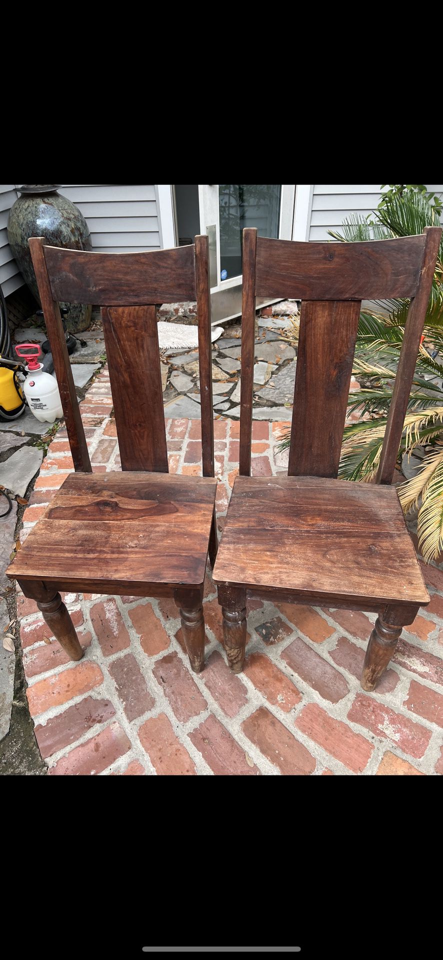 Pair Of Wooden Chairs Perfect For Chalk Paint