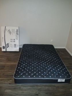 Full Size Mattress + Brand New Platform Bed Frame Base (In Box)