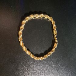 18k Gold Plated Rope Band Bracelet
