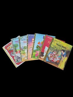 Lot of 7 Little Golden Books Disney Dumbo 101 Dalmatians Snow White Pooh Vintage