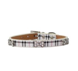 Cat /Dog /Pet Plaid rhinestone Collar - Sizes available Small , Medium and Large SHIPPING ONLY - NO EXCEPTIONS