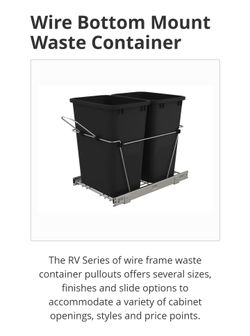 Double 35 Qt. Pull-out Waste Cans