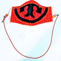 TORY BURCH Logo Necklace 2 Layer Face Mask