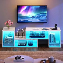 Entertainment Stand, TV Stand 65/75/70/55 inch, Entertainment Center with Storage, Modern LED, NEW 