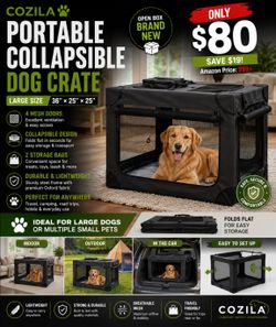 Cozila Portable Collapsible Dog Crate – Large Size