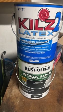 Killz Primer an Metallic Garage paint