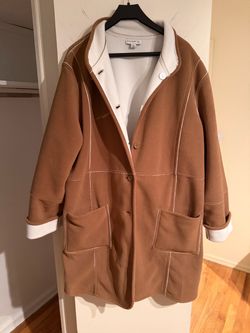 Susan Graver Oversized Button-Front Coat