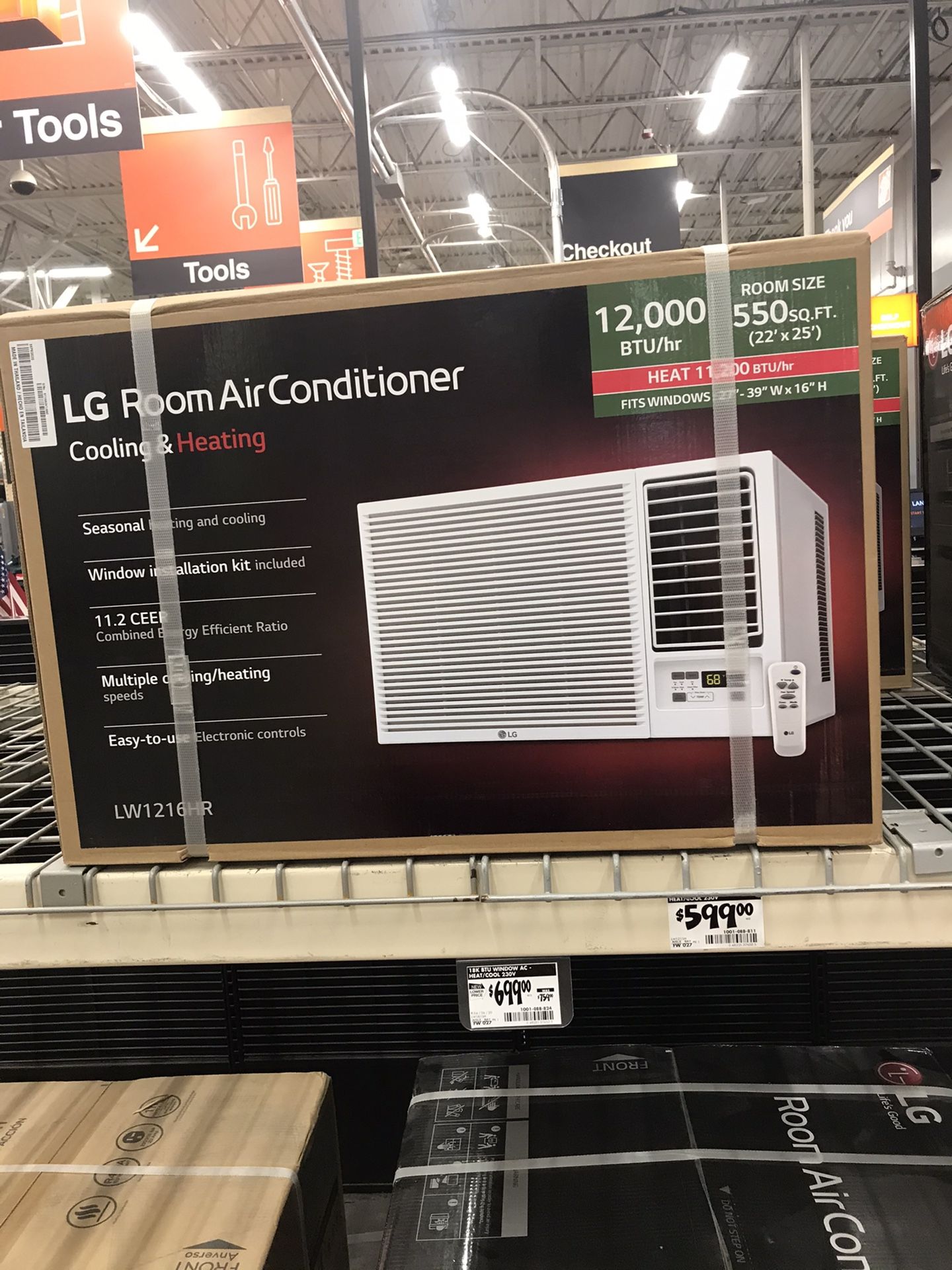 LG 12,000 BTU cool and heat 20 amp Remote Control