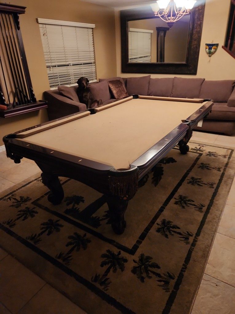 Pool Table Solid Oak