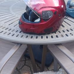 Red Motorcycle Helmet 