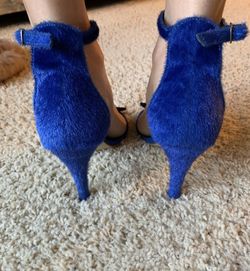 Blue High Heel Shoes size 8 US Women No Brand Very Comfortable