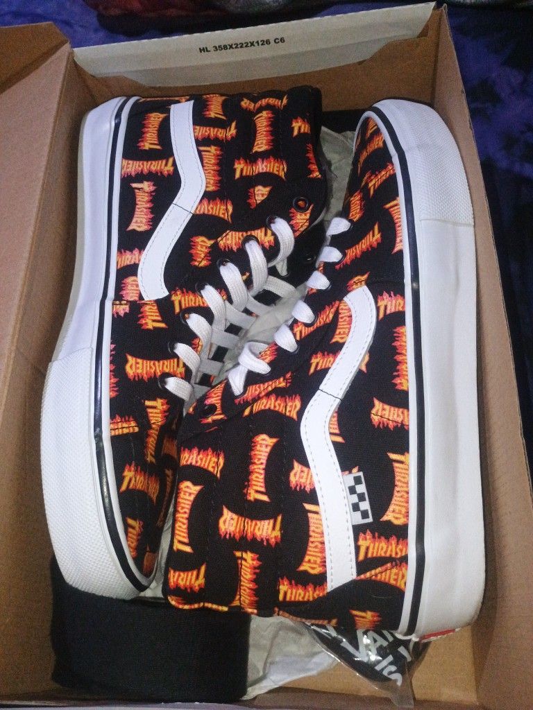 Sk8 High Thrasher Black/Multi 10.5