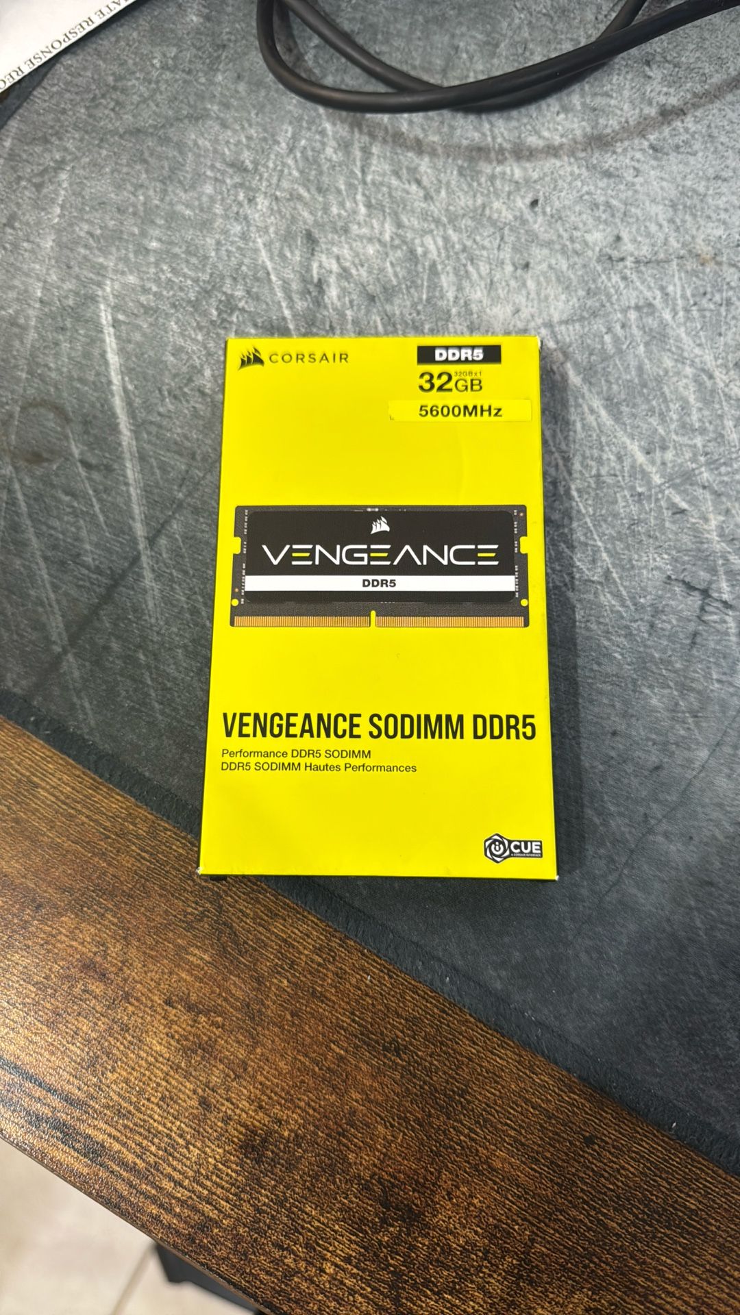 CORSAIR - VENGEANCE 32GB (1x32GB) DDR5 5600MHz C48 SODIMM- Black