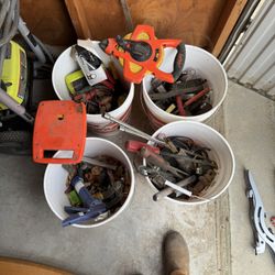 Four Buckets Of Miscellaneous Tools - Make Offer Please
